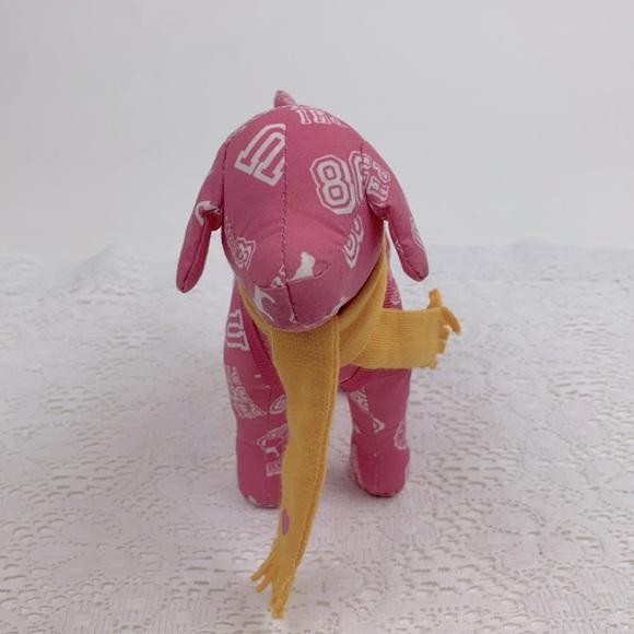 Victoria’s Secret Pink Plush Dog Pink green backpack University Greek Phi Beta - Picture 2 of 8